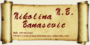 Nikolina Banašević vizit kartica